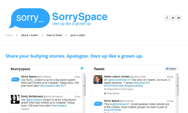 SorrySpace-website